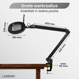 Loeplamp-110x150mm Lens-5 dioptrie-60LED