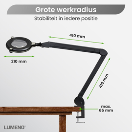 Loeplamp-127mm LENS-3 dioptrie-91LED