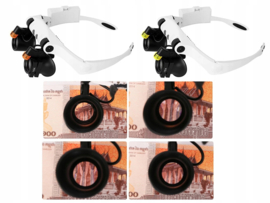 Loep-Horlogemakersbril-Reparatie-25x 20x LED