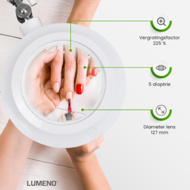 Loeplamp-127mm LENS-5 dioptrie-70LED
