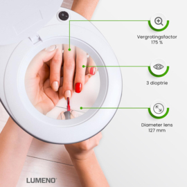 Loeplamp-127mm LENS- 3 dioptrie-60LED