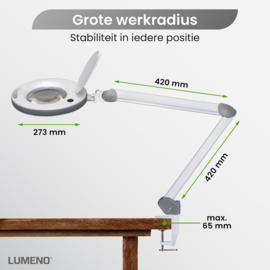 Loeplamp-152mm LENS-3 dioptrie-80LED
