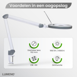 Loeplamp-152mm LENS-3 dioptrie-80LED