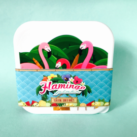 Snack lunch boxjes flamingo