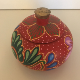 Handbeschilderd houten potje