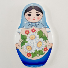 Onderzetter snijplankje Matroushka blauw