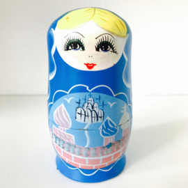 Matroushka blauw russisch nr 4