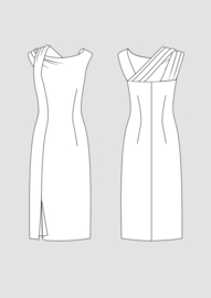 Dresses with draped shoulders
