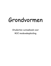 Grondvormen studenten cursusboek voor ROC modevakopleiding