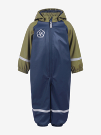 Color Kids fleecegevoerde baby regenoverall Olive