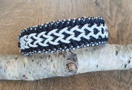 Paracord Halsband Bo Zwart / Wit