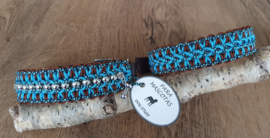 Paracord Halsband  Pip Turquoise / Chocolate Brown