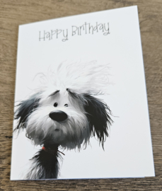 Kaart met Hond Happy Birthday