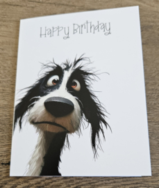 Kaart met Hond Happy Birthday