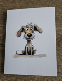 Kaart met Zittende hondjes