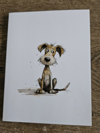 Kaart met Zittende hondjes