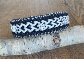 Paracord Halsband Bo Zwart / Wit