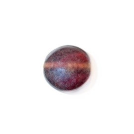 Purplebrown flat, round glass bead luster