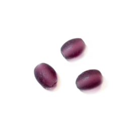 Purple frosted glass bead