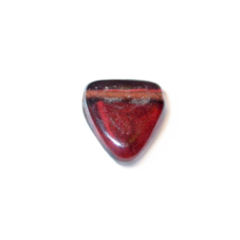 Purplebrown triangle form glass bead, luster