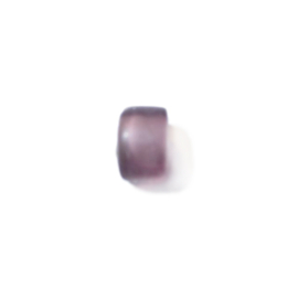 Frosted purple glass bead with white inside