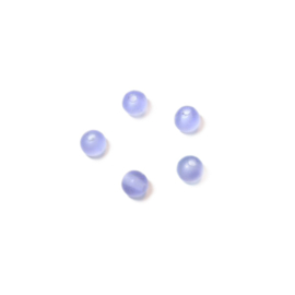 Purple frosted little glass bead