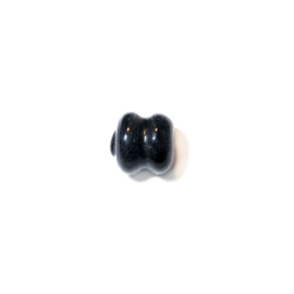 Black diabolic glass bead