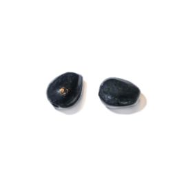 Black, cone form glass bead