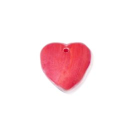 Rode, hartvormige glaskraal, Hanger