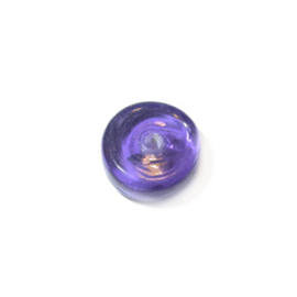 Purple flat glass bead