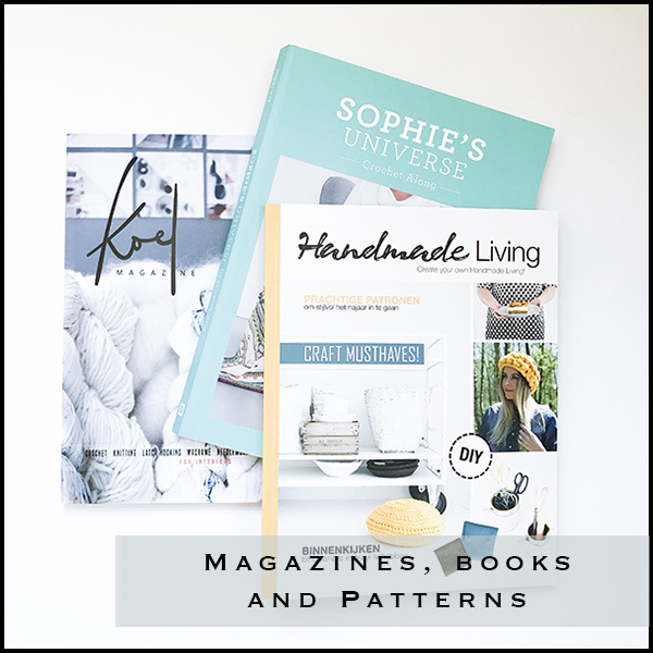 Magazines, books and patterns for crafts