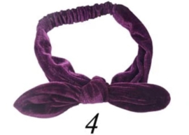 Haarband velours paars