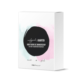 Mijlpaalkaarten | ZWANGER roze & mint