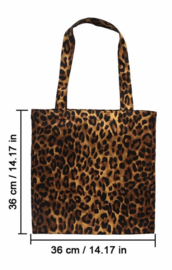 Katoenen panterprint tas