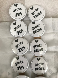 Grote Zus button | hartje