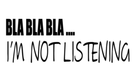 Strijkapplicatie | Bla bla bla...I'm not listening