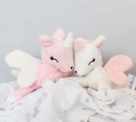 Metoo swaddle met unicorn | Wit met roze