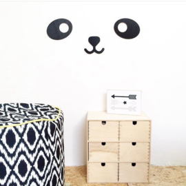 Pandabeer muur decoratie van hout