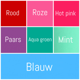 Koffertje met naam in roze, mint of grijs