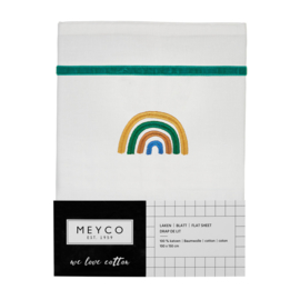 Meyco ledikant lakentje Rainbow | EMERALD GREEN