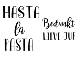 DIY Juf & Meester kado | Hasta la pasta bedankt lieve juf/ meester