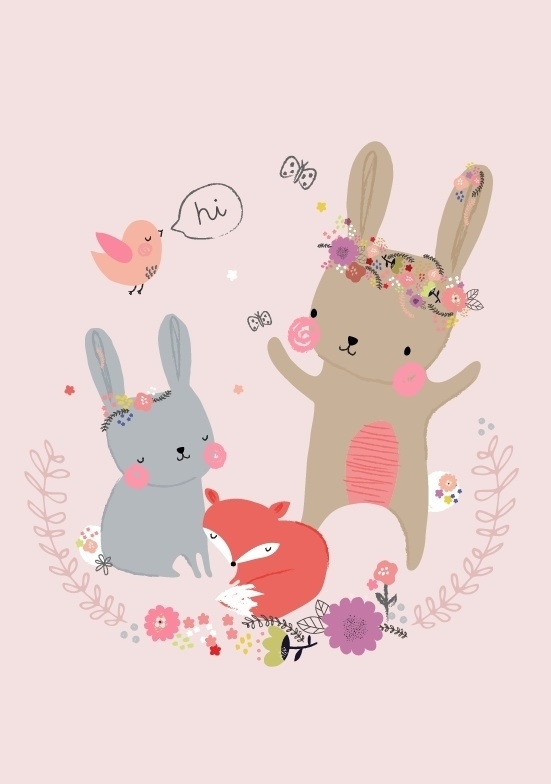 Poster A3 | Aless Baylis Bunny and Friends
