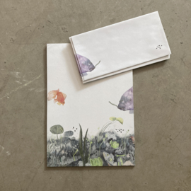 Briefpapier vis + enveloppen  | Verkoopadviesprijs € 8,95