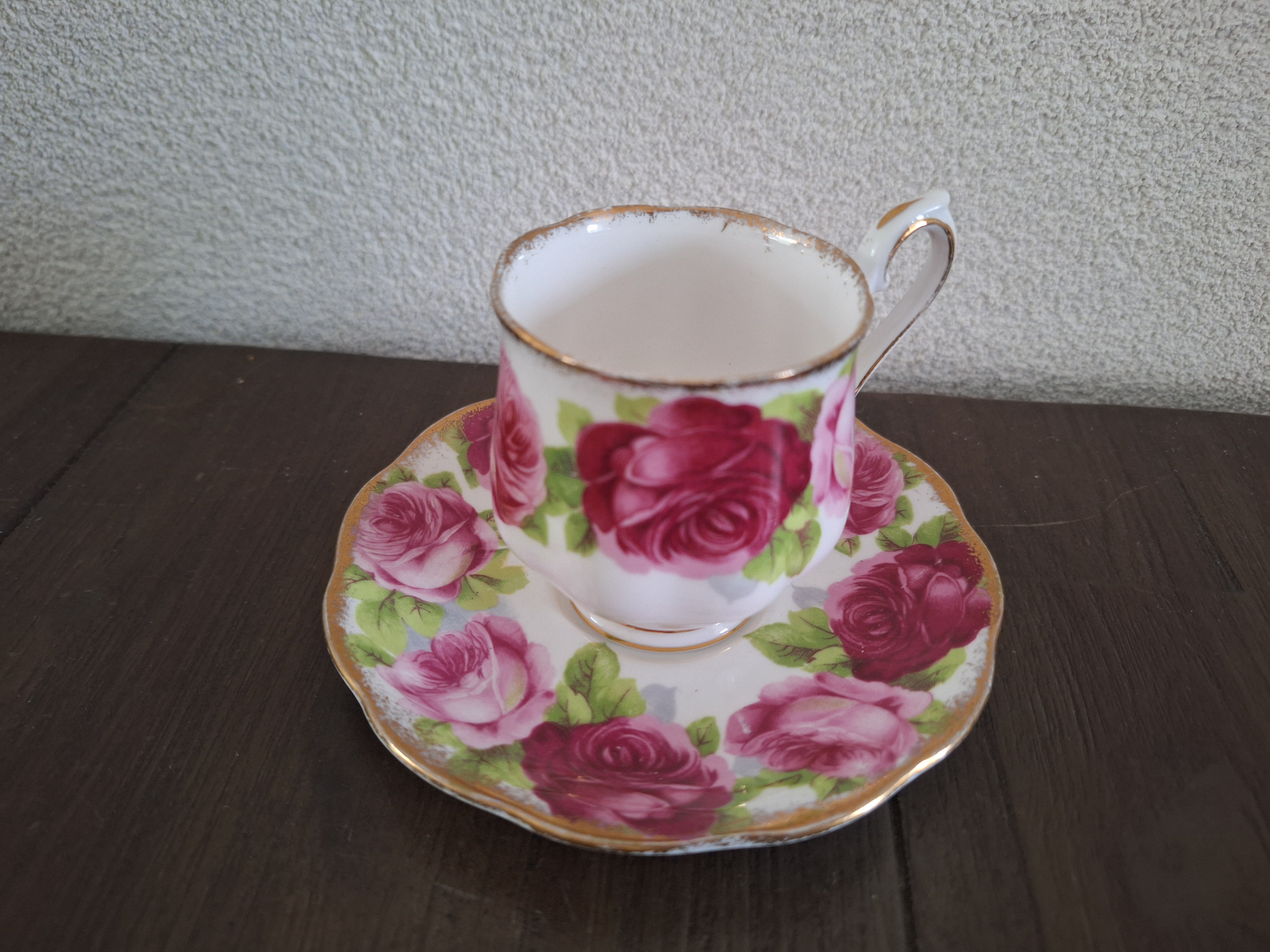 Old English Rose - Kop en schotel (damesmodel)