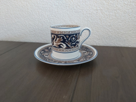 Florentine Dark Blue - Espresso kop en schotel (Bond model)