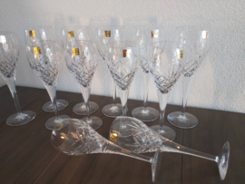 12 loodkristallen glazen (hand geslepen) uit polen
