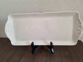 Queen's Plain Creme  - Sandwich schaal glad 39 x 17 cm (imperfect)