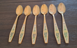Royal Albert - Set van 6 goudkleurige theelepeltjes