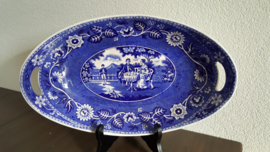Teadrinker Blauw - Broodschaal  35.5 x 22 cm