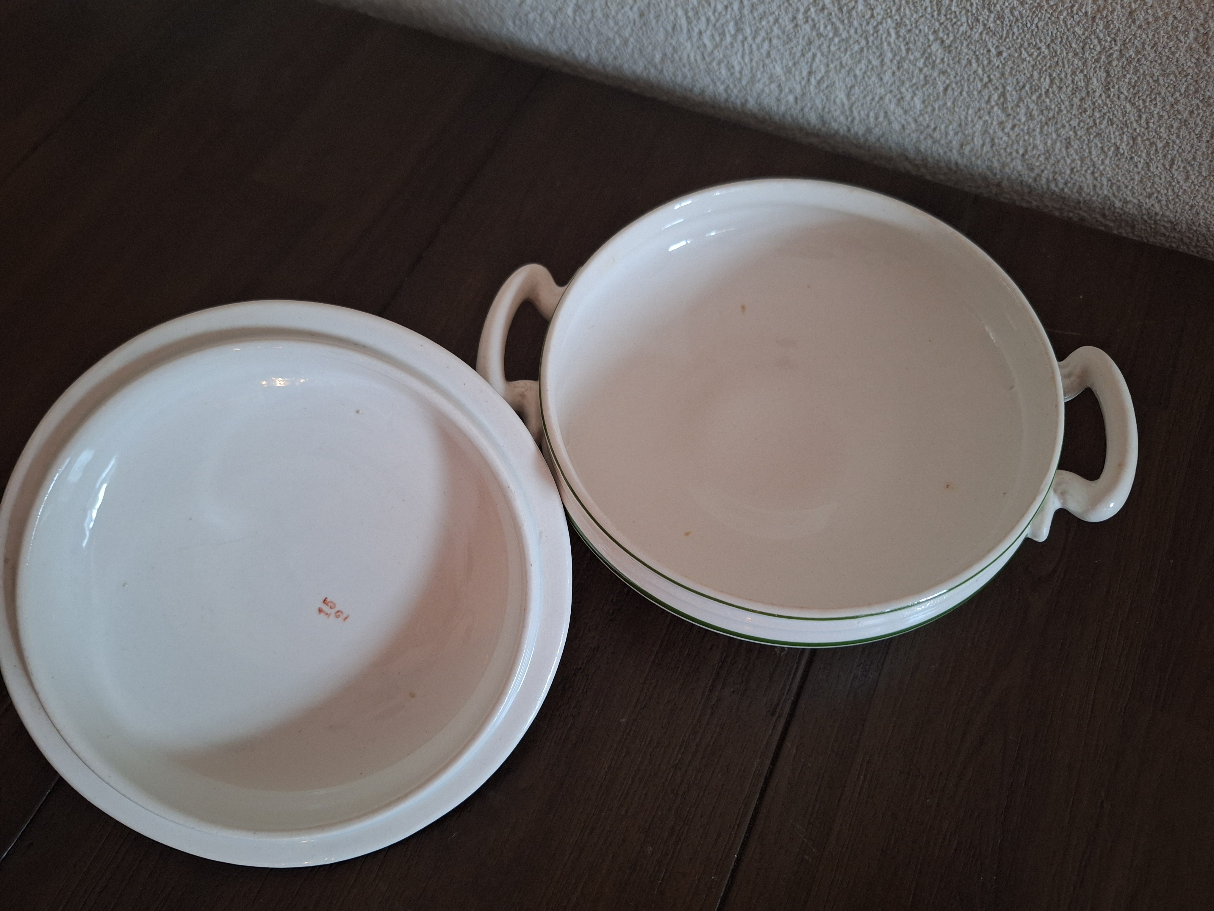 Kinderservies met groen filet - Dekschaaltje